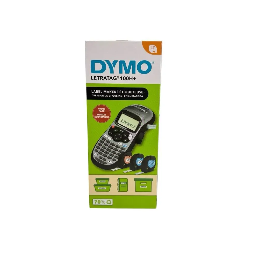 DYMO Letratag 100H+ Portable Printer Handheld Label Maker Blk/Silver NEW IN BOX